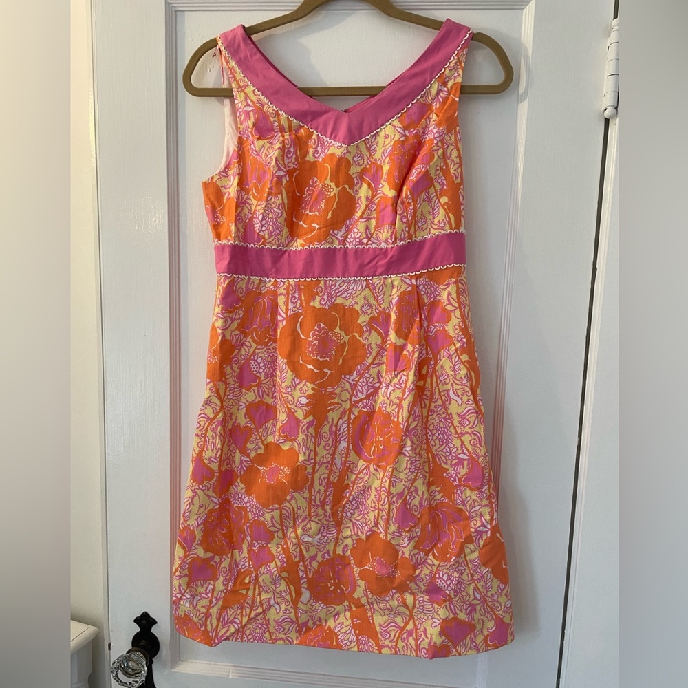 Vintage Lily Pulitzer pink and orange dress!